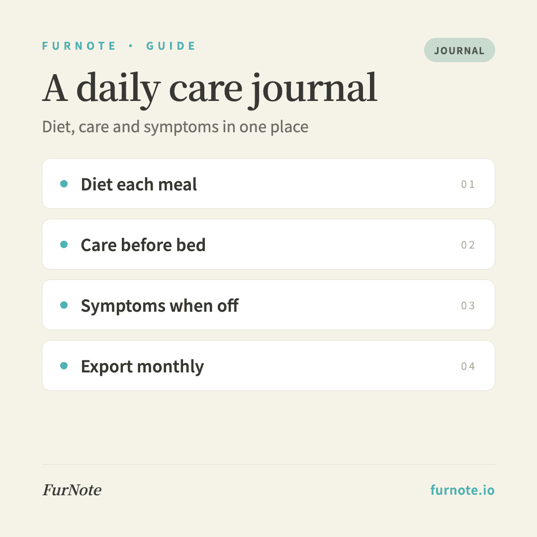 How to Keep a Daily Care Journal for Your Pet in FurNote